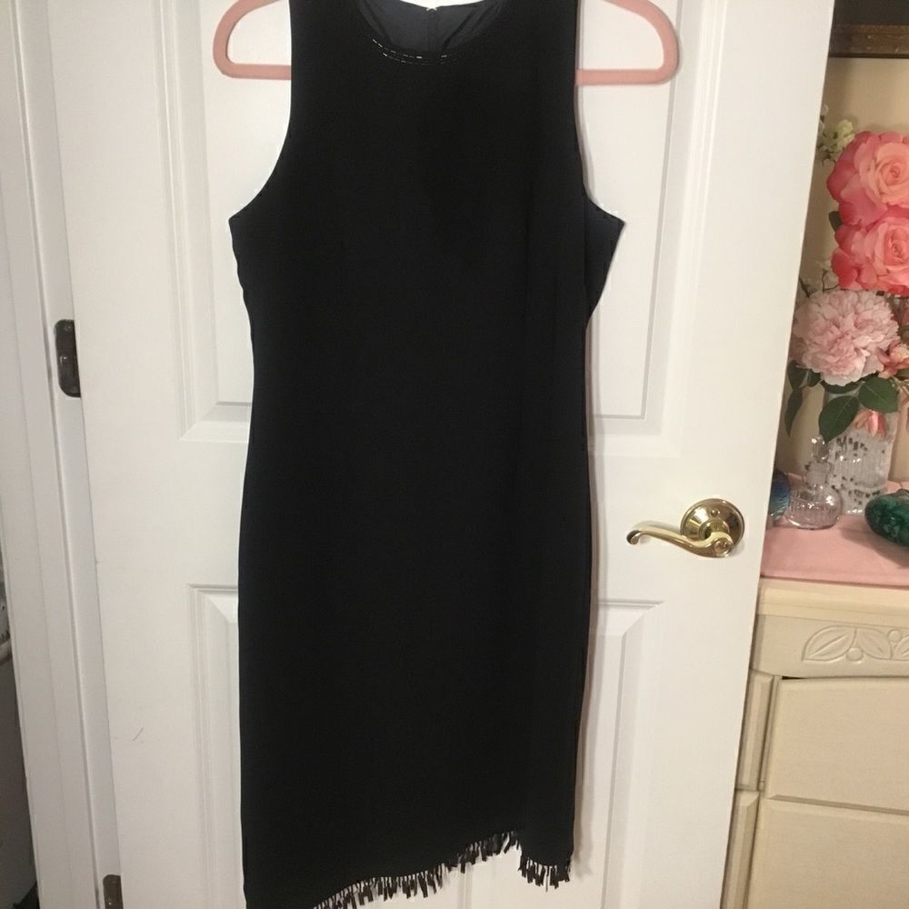 NWOT Studio I Brand Women’s Sz 8 Sleeveless Black Dress.
